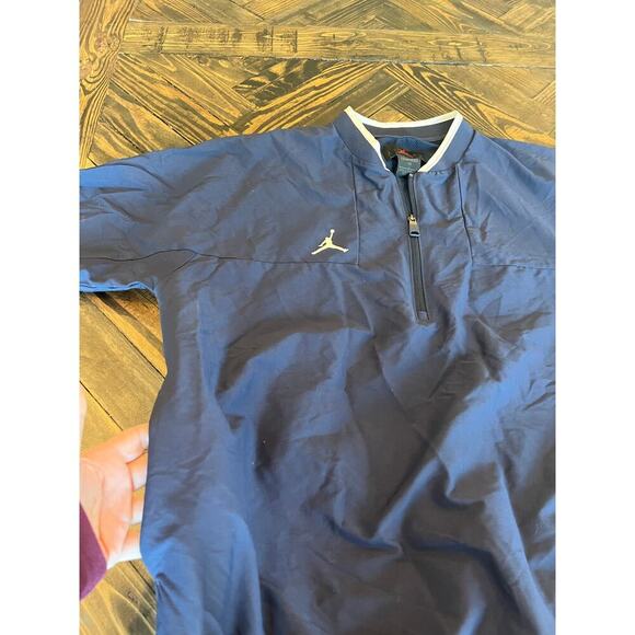 Air Jordan Short Sleeve Pullover Windbreaker Men Large Transition Coach Training - Picture 10 of 11
